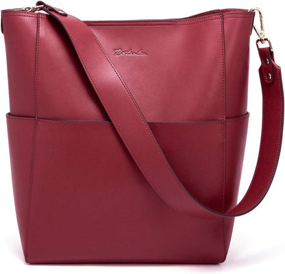 Women'S Leather Designer Handbags Tote Purses Shoulder Bucket Bags