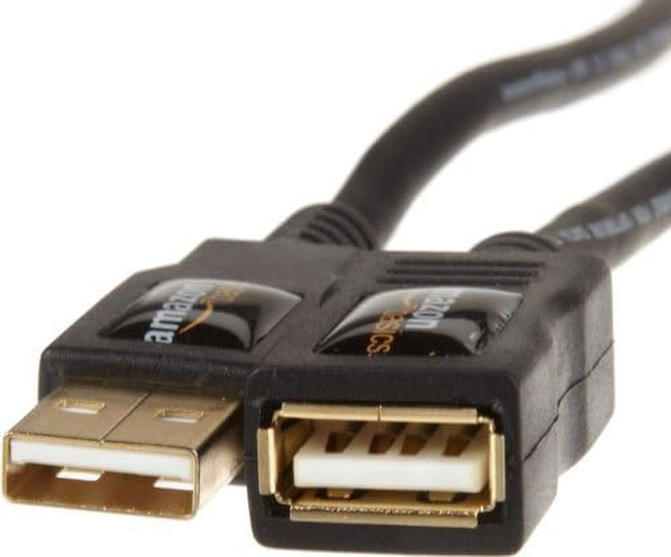 USB 2.0 Extension Cable - A-Male to A-Female Adapter Cord - 6.5 Feet (2 Meters)